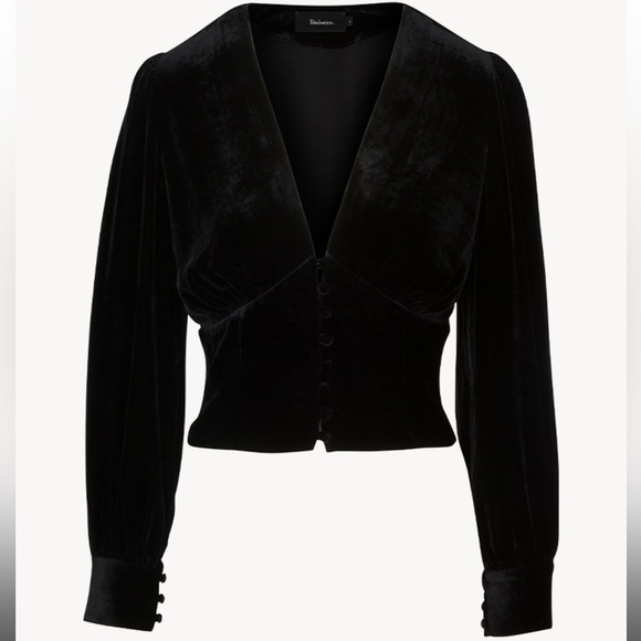 Realisation Par The Kaia Black Velvet Top - Picture 2 of 5